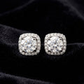 VVS ROUND CUT SQUARE EARRINGS