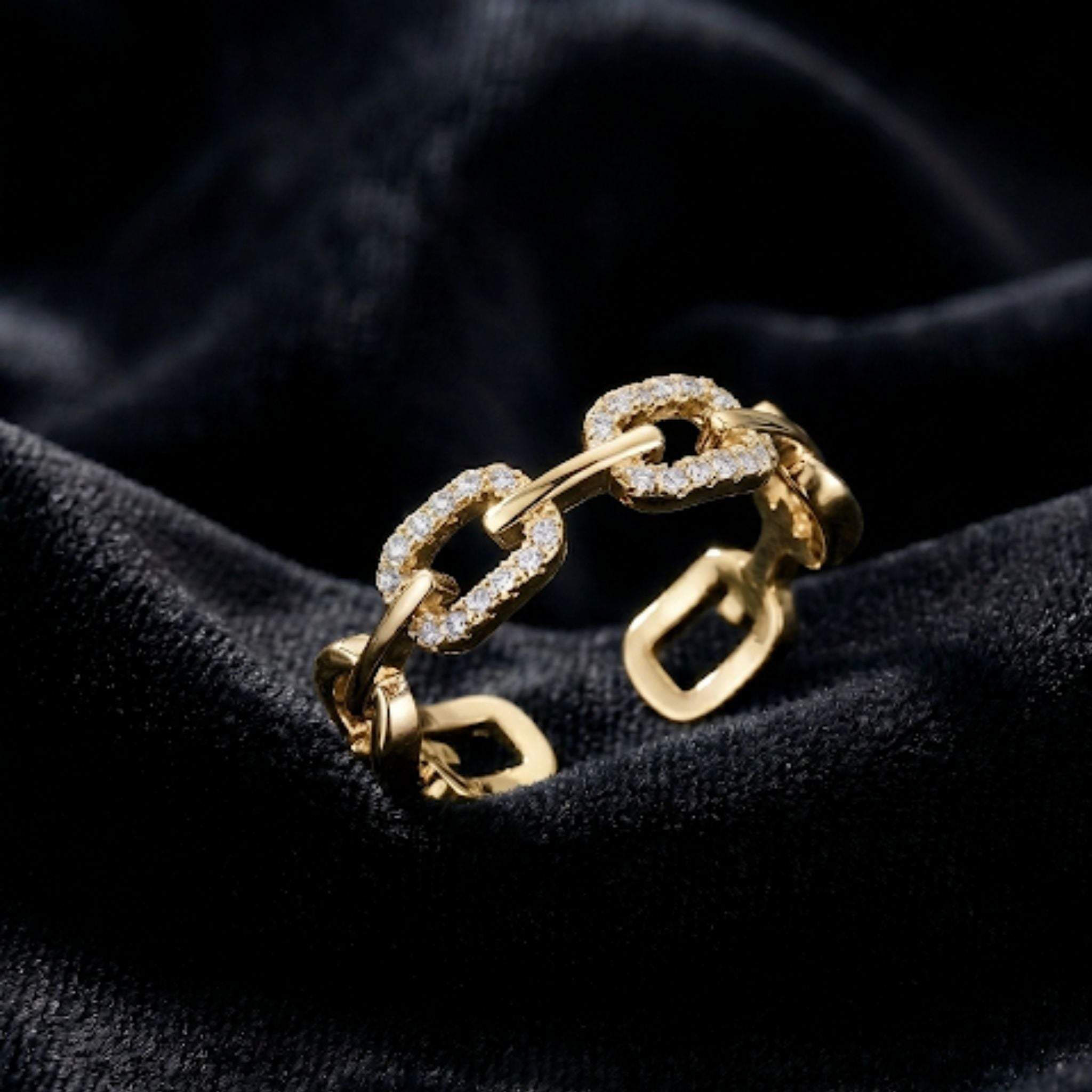 Moissanite cube RING