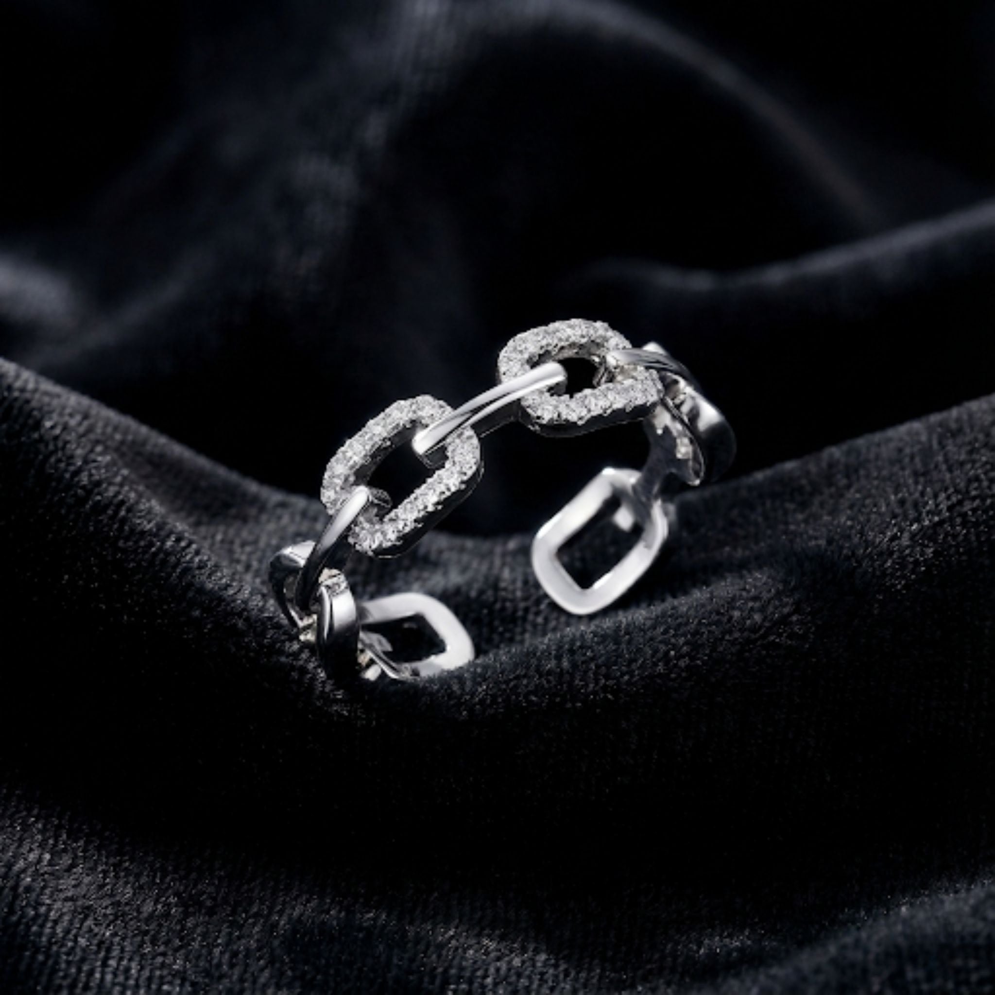 Moissanite cube RING