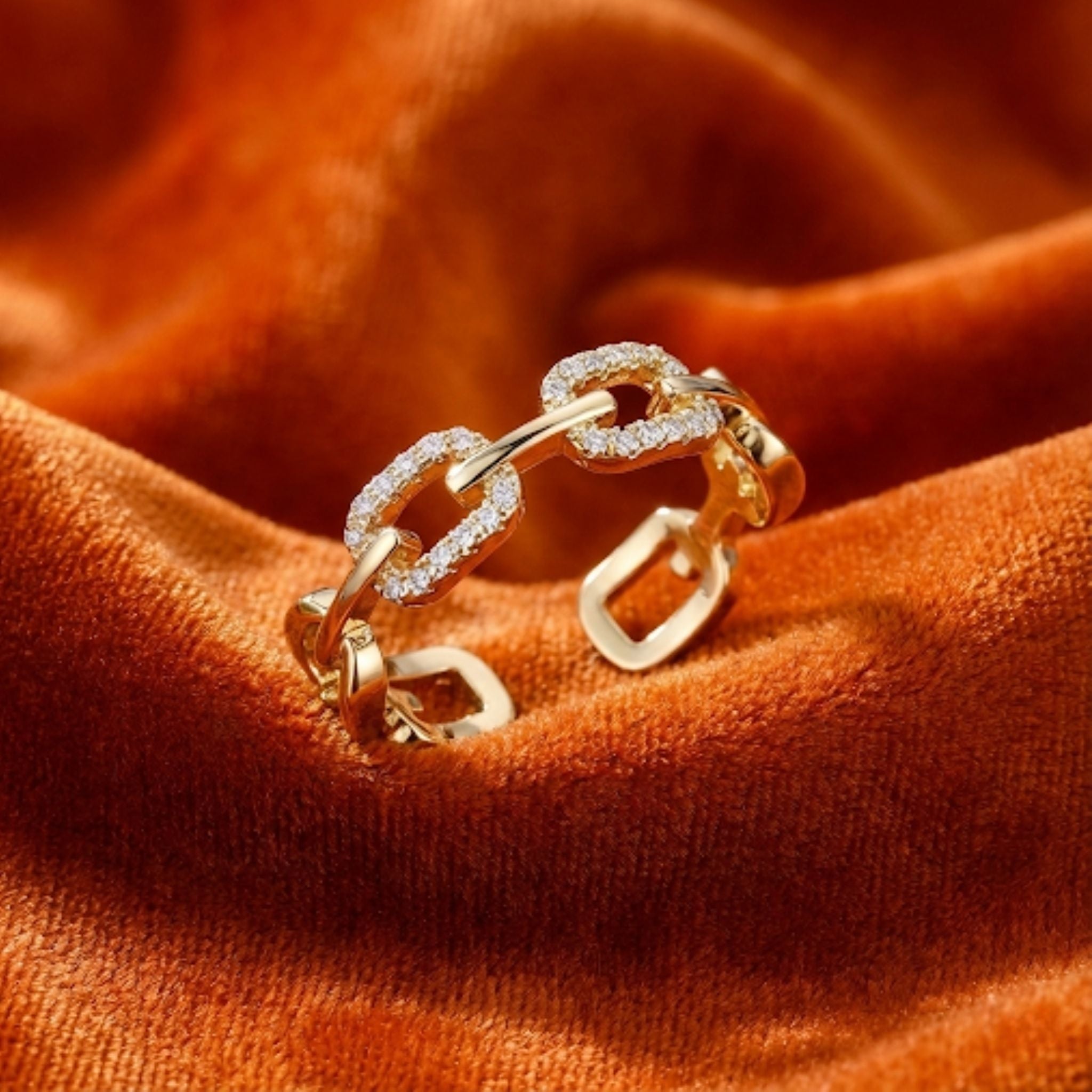 Moissanite cube RING