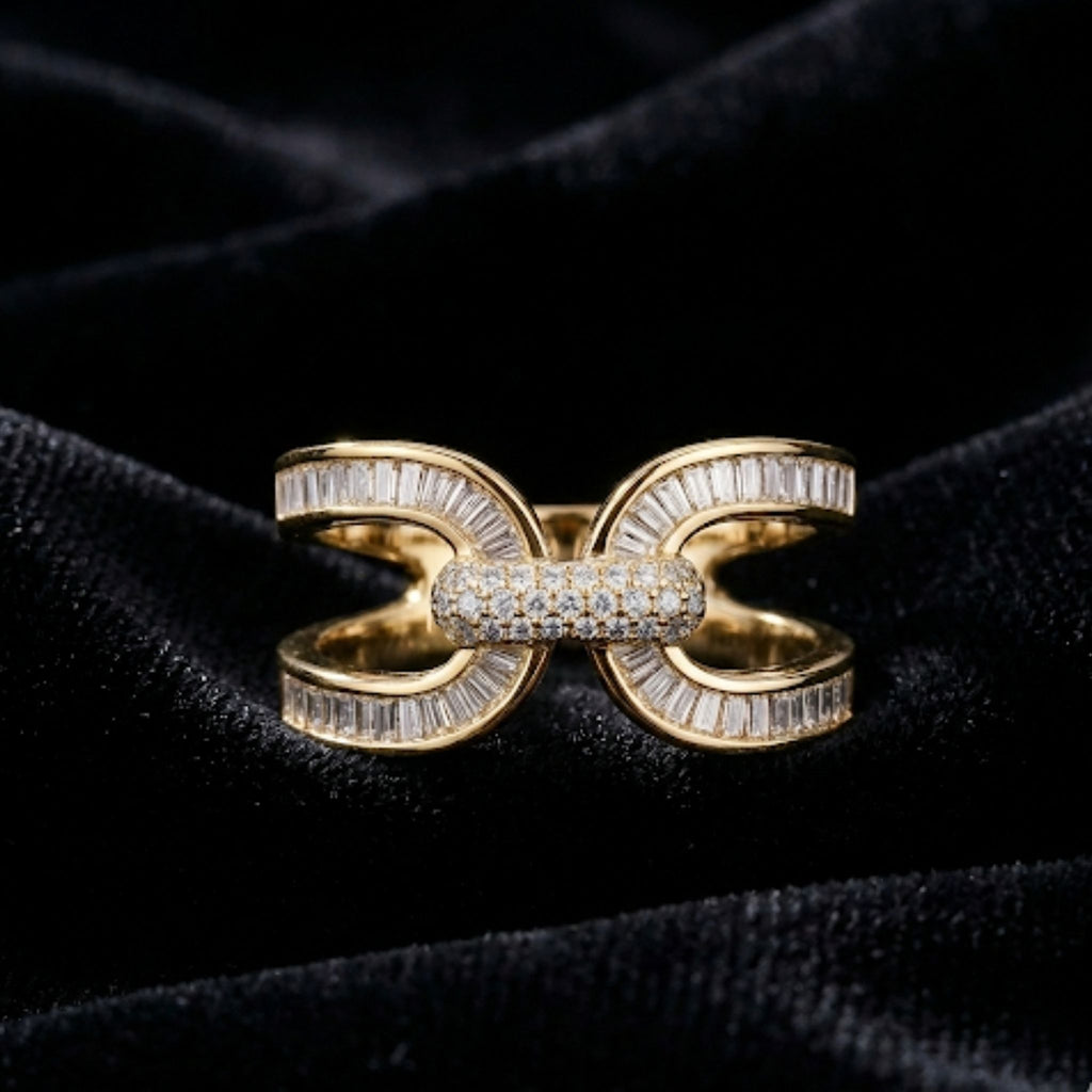 silver moissanite RING