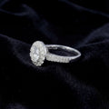 Oval Halo VVS Ring